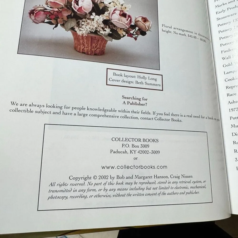 McCOY POTTERY / VOLUME 3 COLLECTOR'S REFERENCE & VALUE GUIDE ~ (2002) HARDCOVER